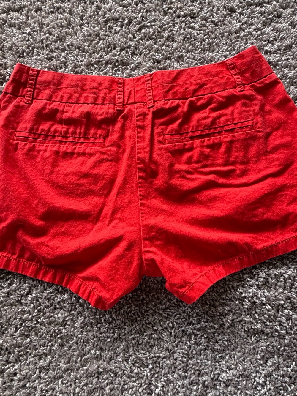 J. Crew Red High-Waist Cotton Blend Shorts - Picture 3 of 3